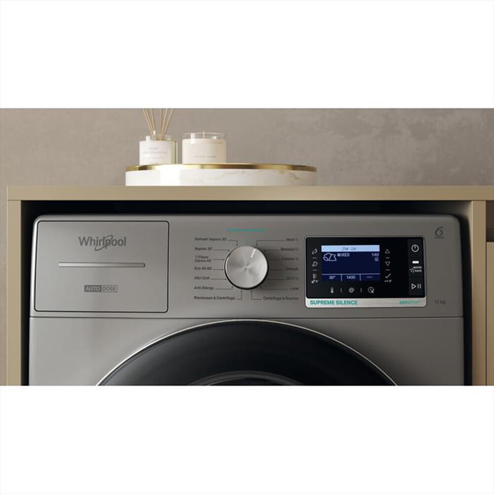 "WHIRLPOOL - Lavatrice W8 09ADS SILENCE IT 10 Kg Classe A-Grey"