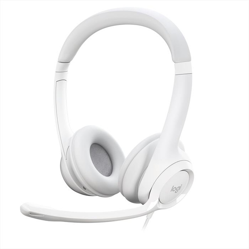 "LOGITECH - Cuffia con microfono H390-Bianco"