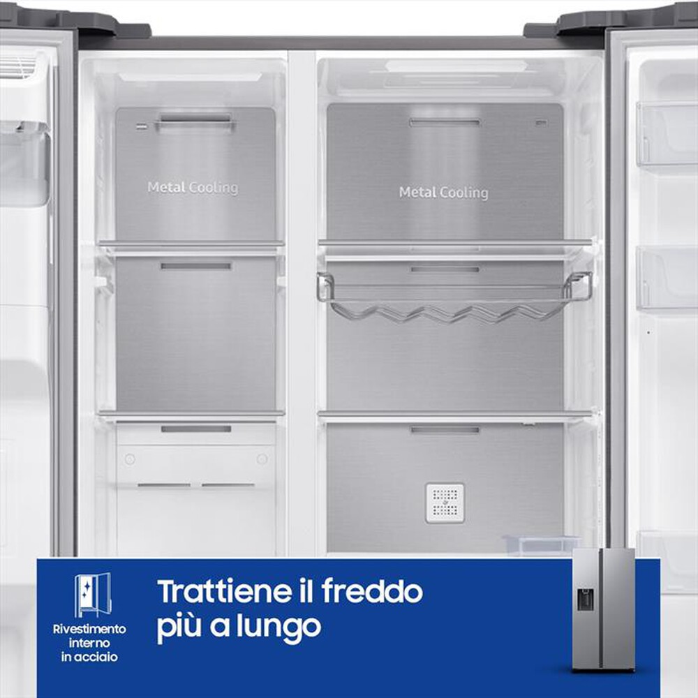 "SAMSUNG - Frigorifero side by side RS64DG53M3SLEF Classe E-Inox"