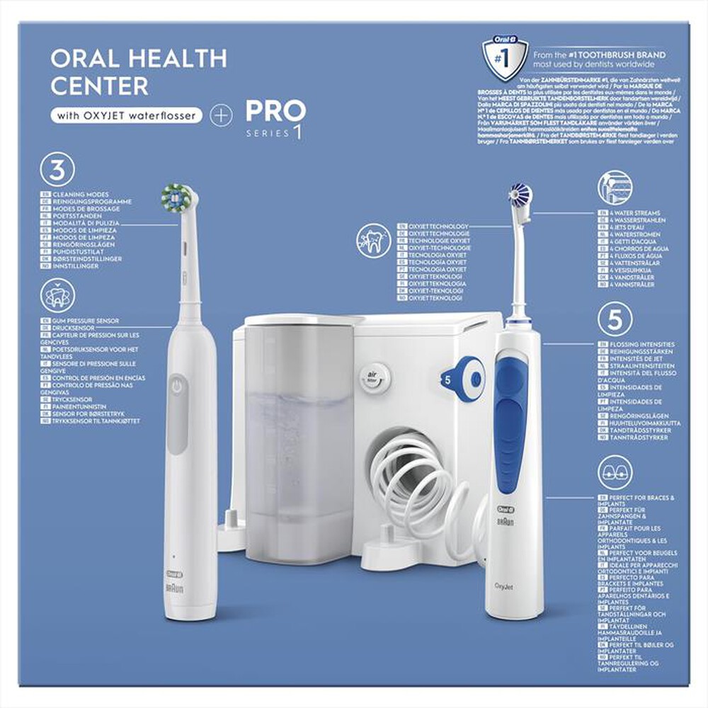 "ORAL-B - Spazzolino + idropulsore HEALTH CENTER-Bianco"