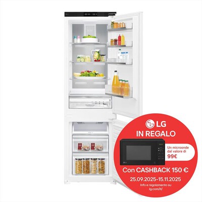 LG - Frigorifero combinato GTFN256SET Classe E 233 lt-White,  LG - Frigorifero combinato GTFN256SET Classe E 233 lt-White
