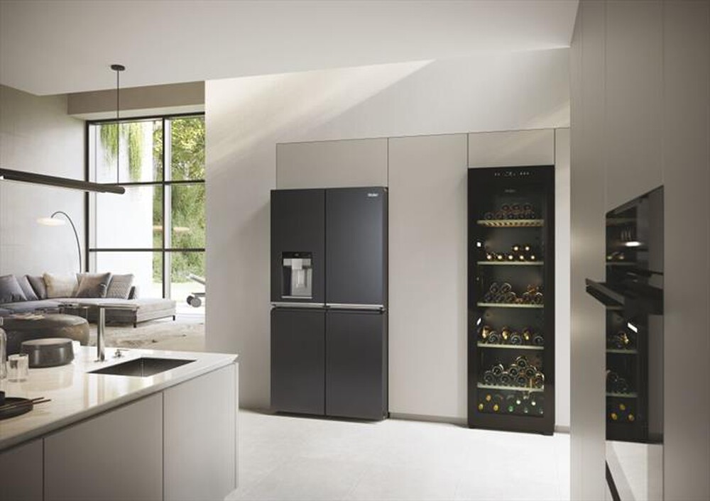 "HAIER - Frigorifero 4 porte HCR7918EIMB Classe E 601 lt-Nero"