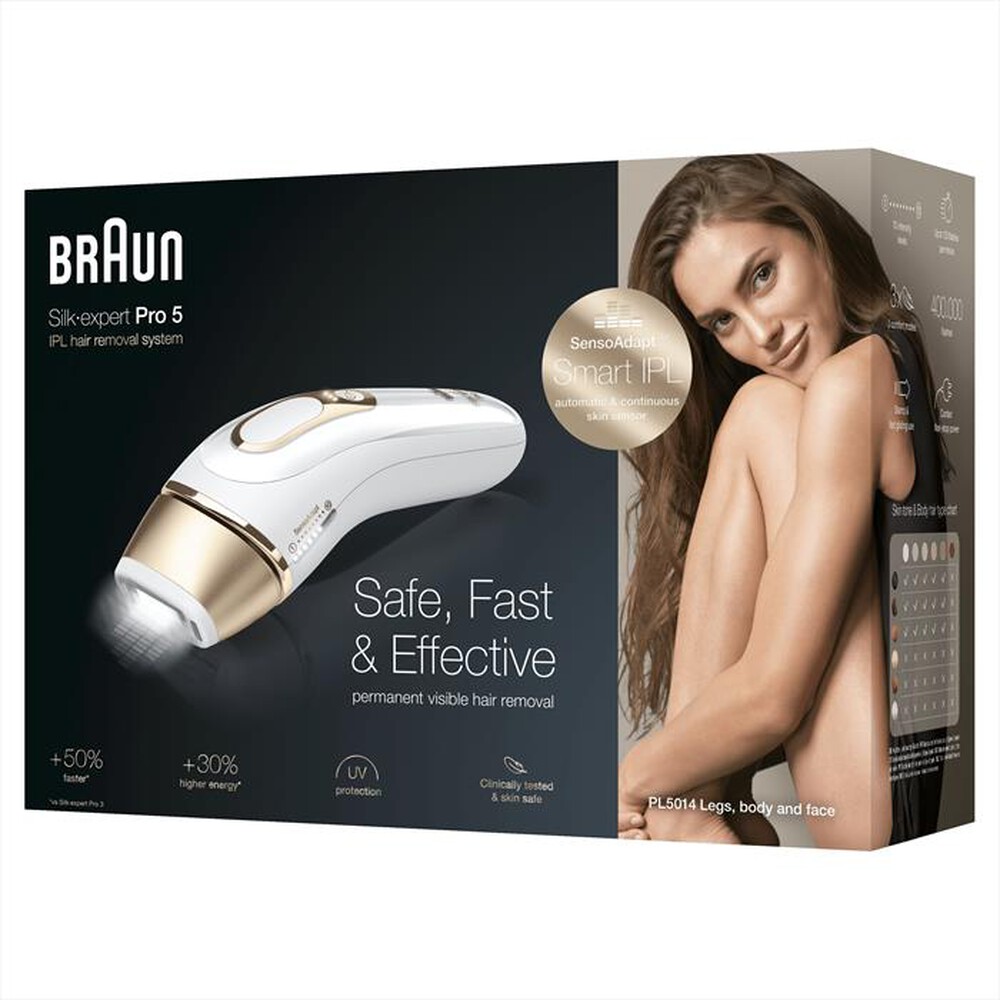 "BRAUN - SILK-EXPERT PRO 5 PL5014-Bianco/Oro"