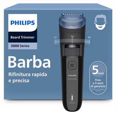 PHILIPS - Tagliacapelli SERIE 3000 BT3620/15-nero lucido intenso