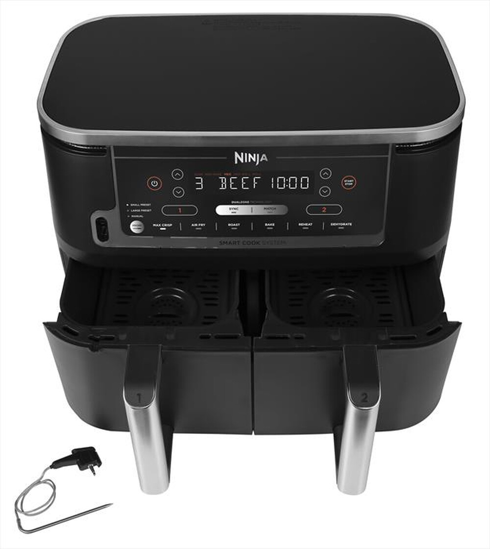 "NINJA - Friggitrice ad aria DUAL ZONE MAXPRO DA 9,5L-nero"