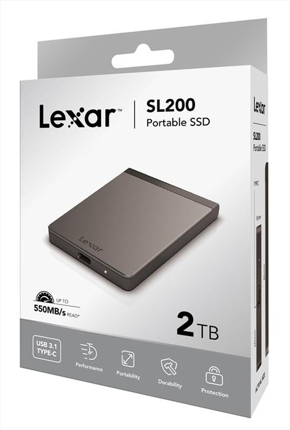 "LEXAR - SSD 2TB SL200-Grigio"