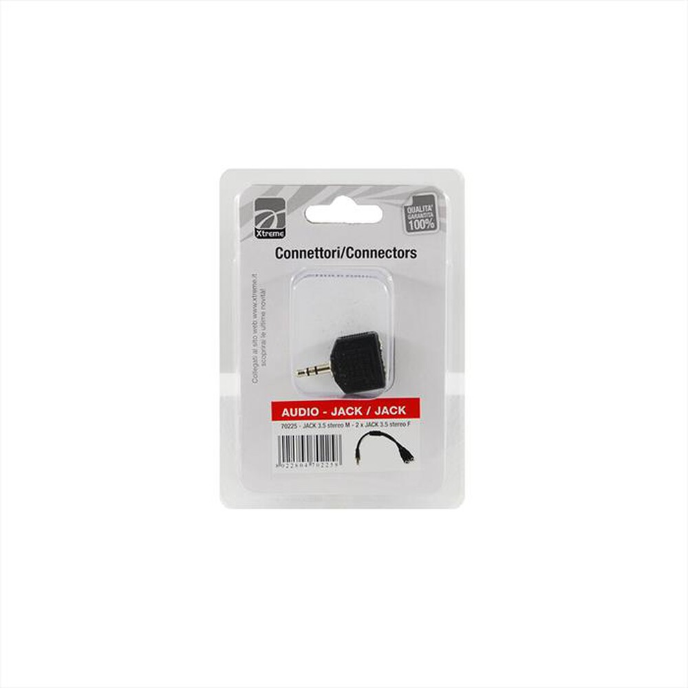 XTREME - RACCORDO AUDIO JACK 3.5 STEREO-NERO