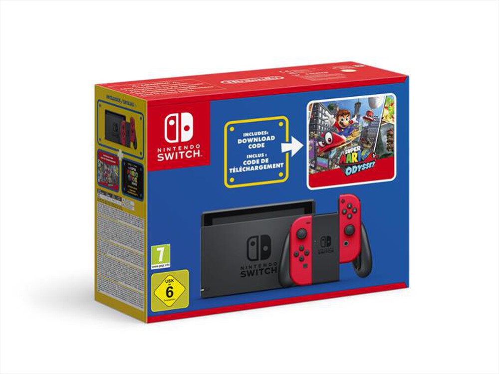 "NINTENDO - Switch 1.1 + Mario Odissey-Rosso"