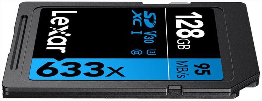 "LEXAR - 128GB 633X SDHC C10 V30 U3 GLOBAL-Black"