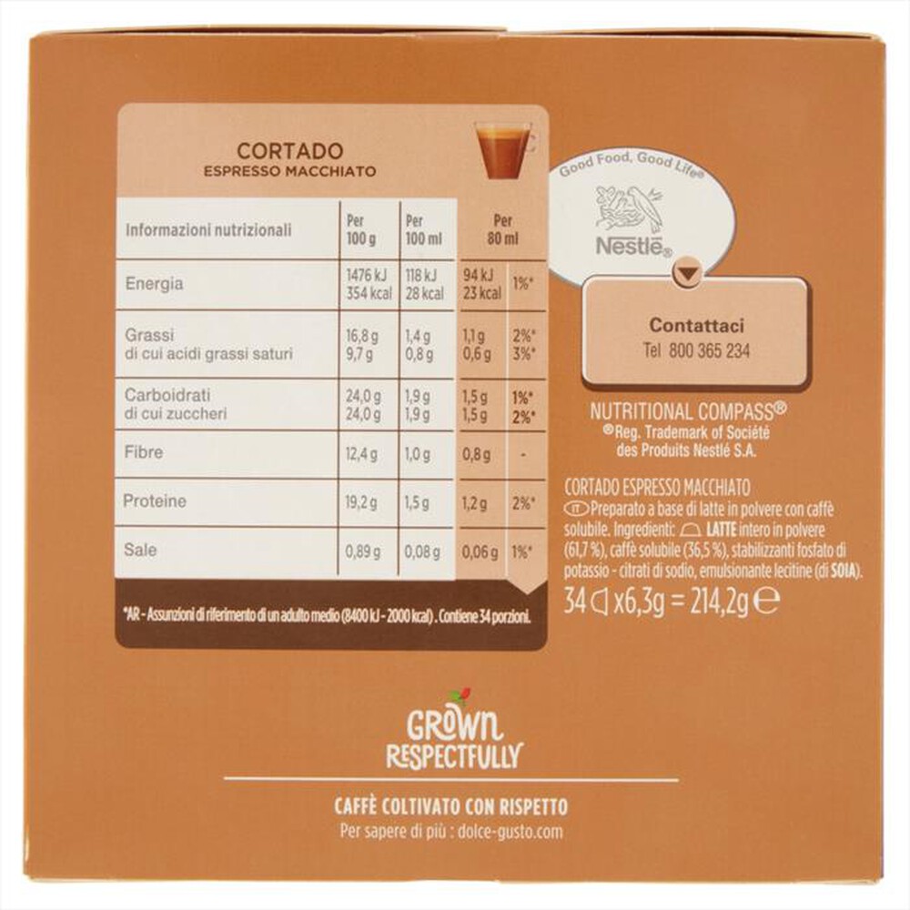 "NESCAFE' DOLCE GUSTO - Cortado Espresso Macchiato 34 Caps"