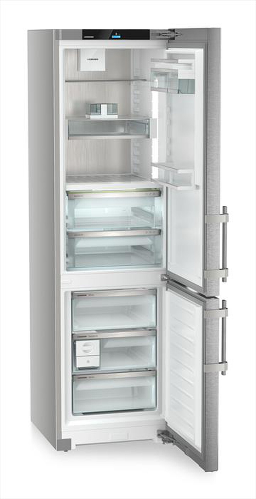 "LIEBHERR - Frigorifero combinato CBNSDA 5753-20 ClasseA 362l-Acciaio SmartSteel / Silver"