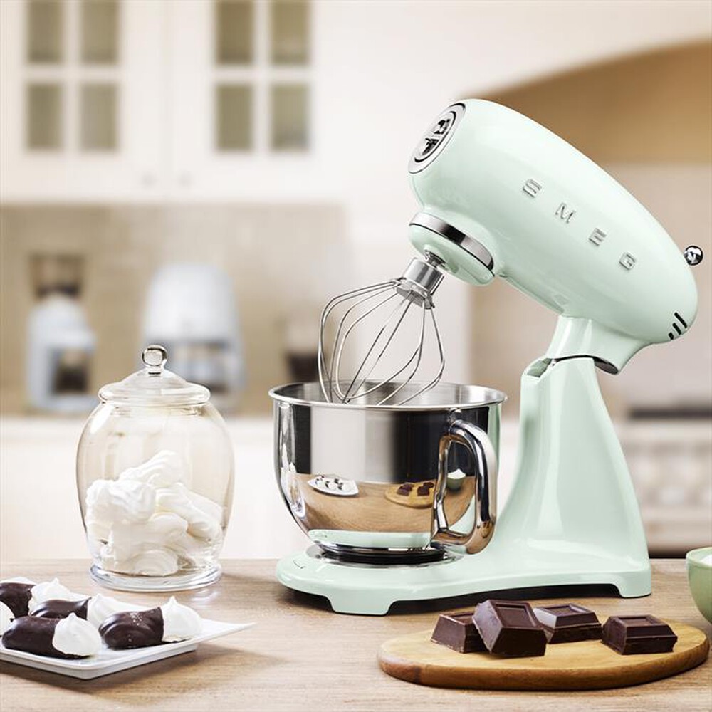 "SMEG - Impastatrice SMF03PGEU Full Color 50's Style-Bianco lucido"