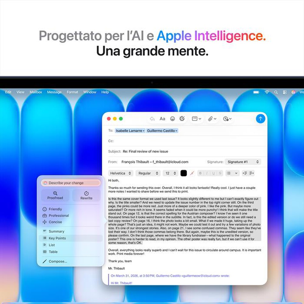 Immagine del prodotto APPLE - MacBook Neo 13" A18 Pro Core 6 CPU 5 GPU 8GB 256GB-Indaco