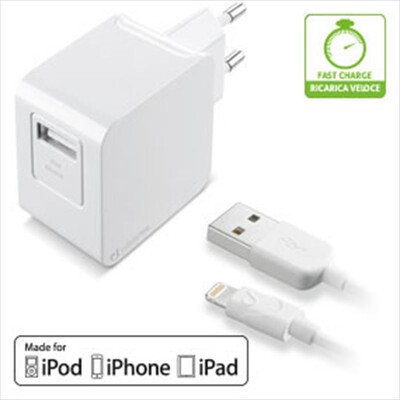 CELLULARLINE - USB Charger Kit Ultra Apple-Bianco