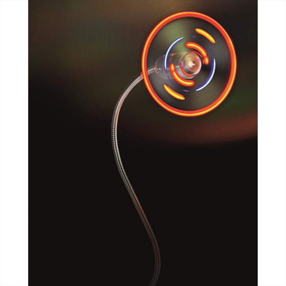 "HAMA - 7612110 Ventolina con LED luminosi, USB-Silver"