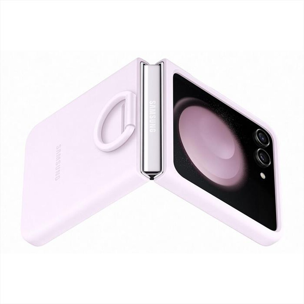 "SAMSUNG - Cover in silicone C/Ring per Galaxy Z FLIP5-Lavander"