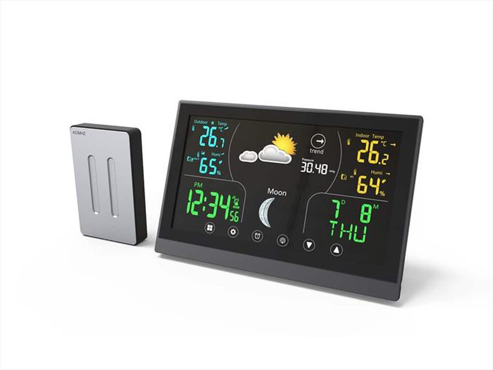 AAAMAZE - Barometro HERMES multifunzione con display-Nero