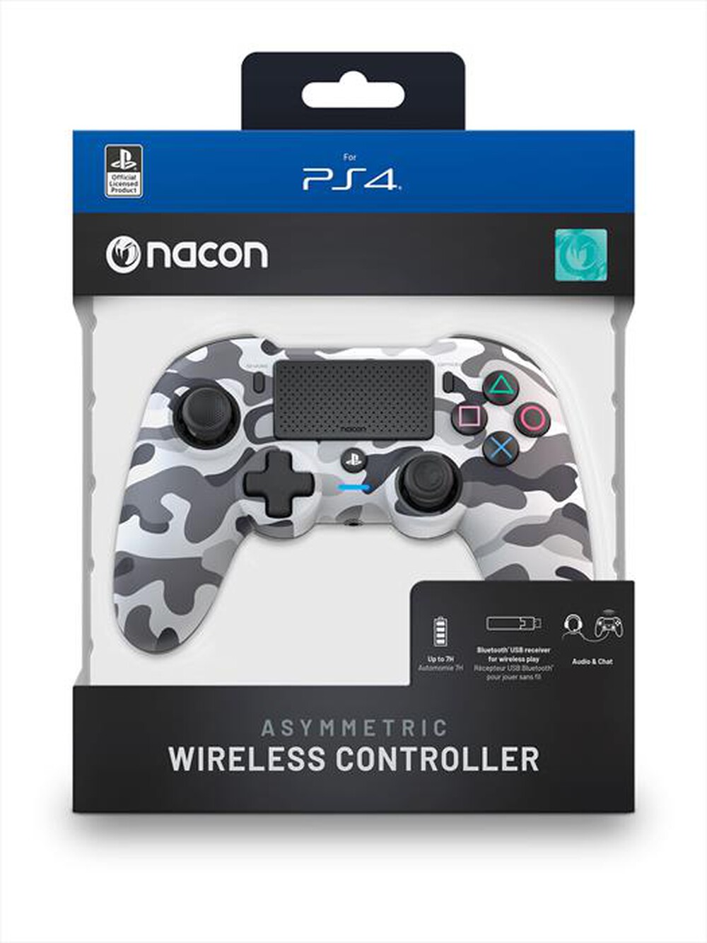 "NACON - ASYMMETRIC WRLS CONTROLLER PS4-CAMO GREY"