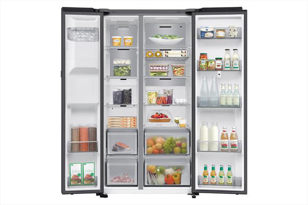 "SAMSUNG - Frigorifero side by side RS90F66BEFEF Classe E-Matte black"