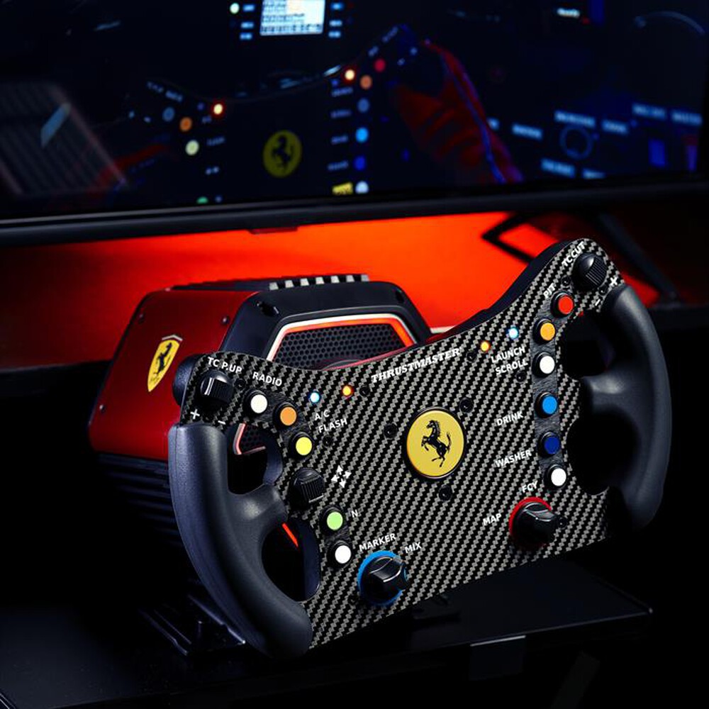 "THRUSTMASTER - Replica del volante FERRARI 488 GT3 WHEEL ADD-ON-Nero"
