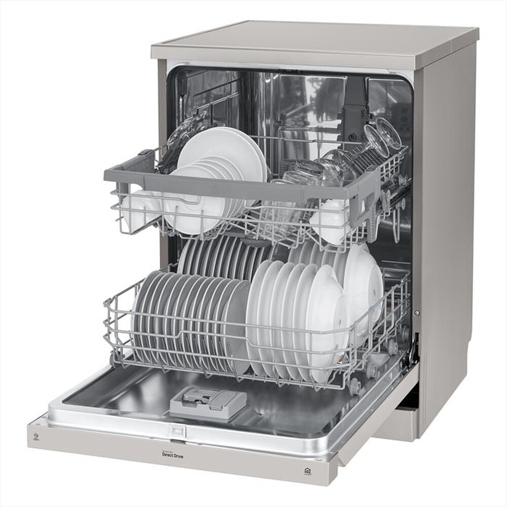 "LG - Lavastoviglie DF222FPS Classe E 14 coperti-Platinum Silver"