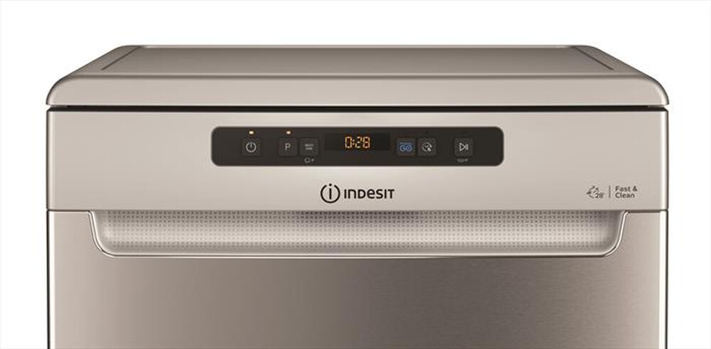 "INDESIT - Lavastoviglie DFO 3C23 A X Classe E 14 coperti-Stainless steel"