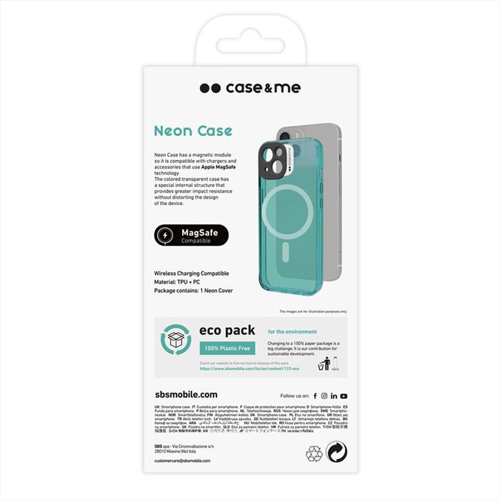 "SBS - Cover MagSafe CMCOVCFLMSIP1467B per iPhone 14 max-Blu"