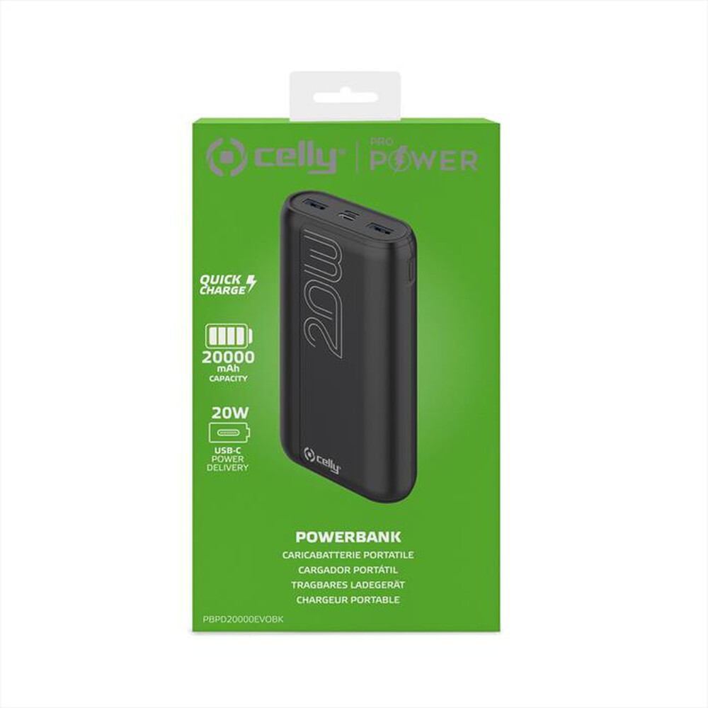 "CELLY - Power Bank PD 20000mAh-Nero"