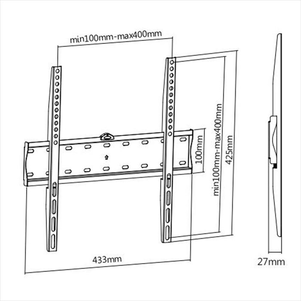 "MUNARI - Supporto TV SP240 40 Kg-NERO"