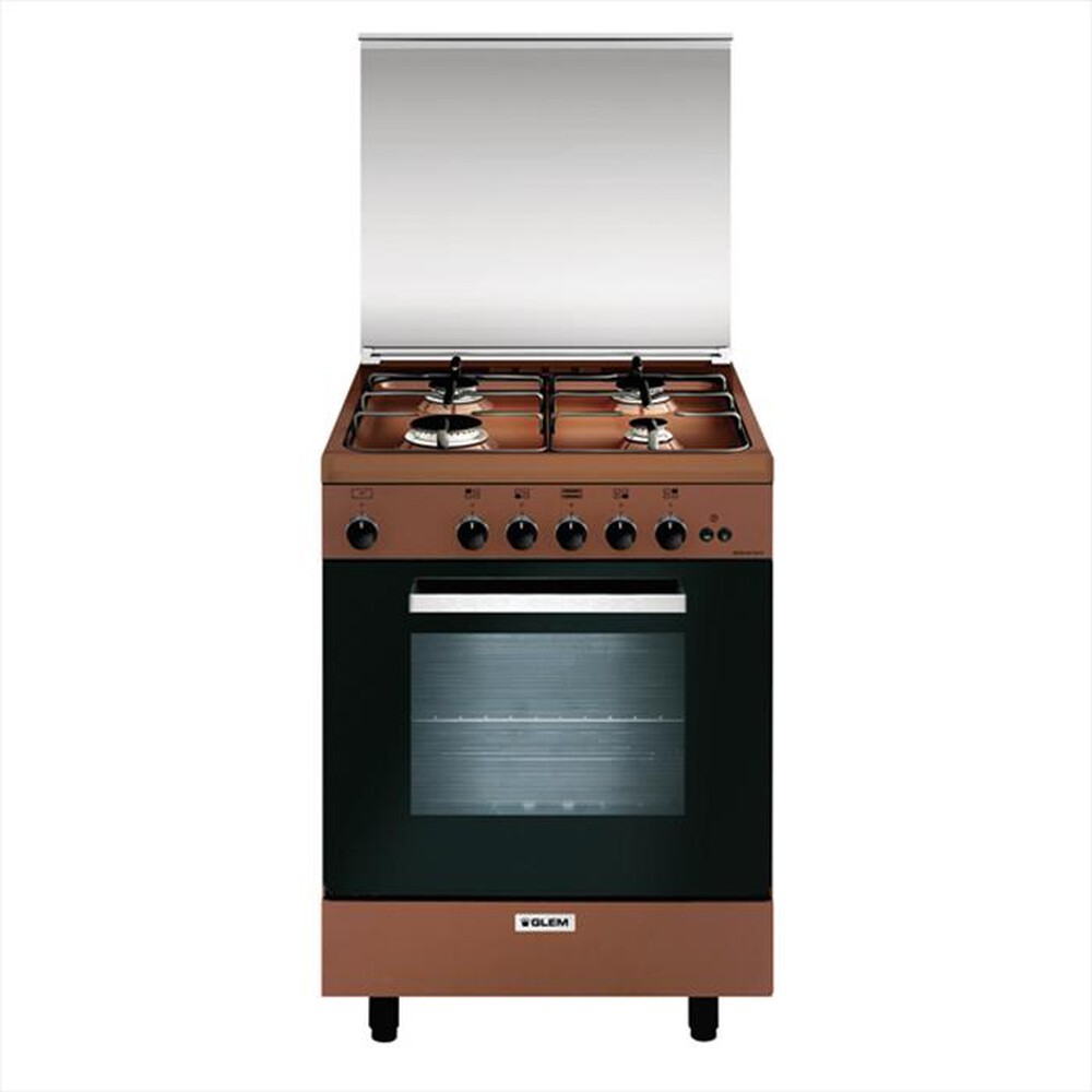 "GLEM GAS - Cucina a gas A664GC Classe A-Marrone"