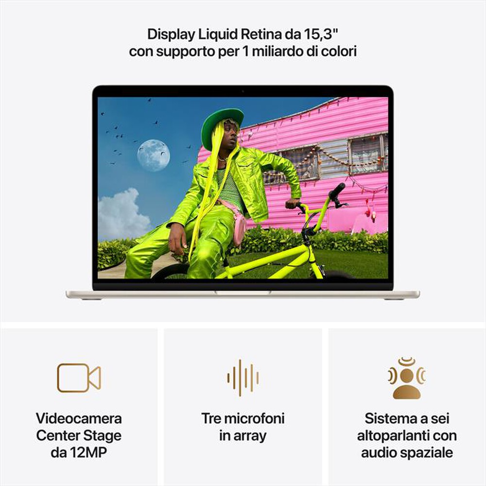 Immagine del prodotto APPLE - MacBook Air 15" M5 Core 10 CPU 10 GPU 24GB 1TB SSD-Galassia