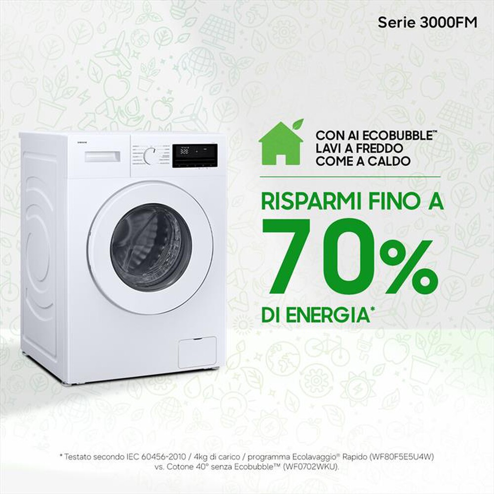 Immagine del prodotto SAMSUNG - Lavatrice WW70FG3M05TWET 7Kg 1400 giri-Bianco