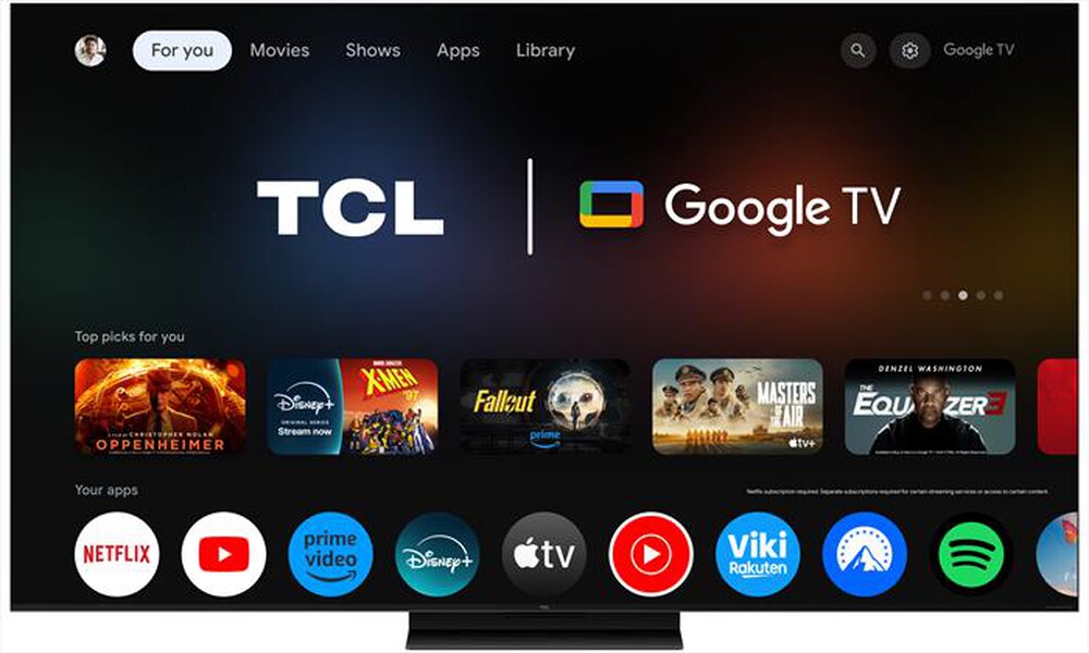 Immagine del prodotto TCL - Smart TV SQD Mini LED 4K 55" 55C8L-Nero