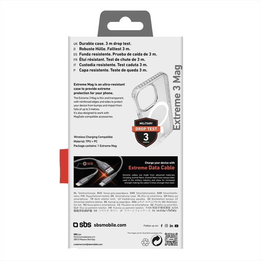 "SBS - Cover Extreme TEEXMAGIP1567PT iPhone 15 Pro Max-Trasparente"