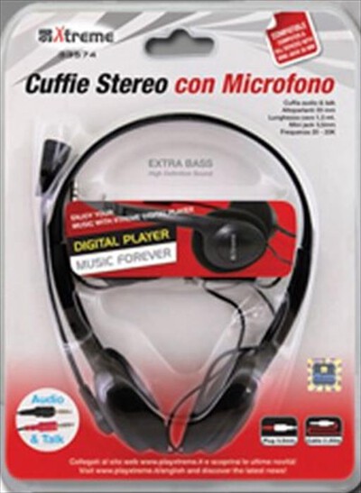 XTREME - 33574 - Cuffia Stereo - NERO