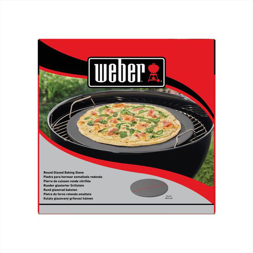 "WEBER - PIETRA FORNO PER PIZZA ROTONDA - 36 CM-Grigio"