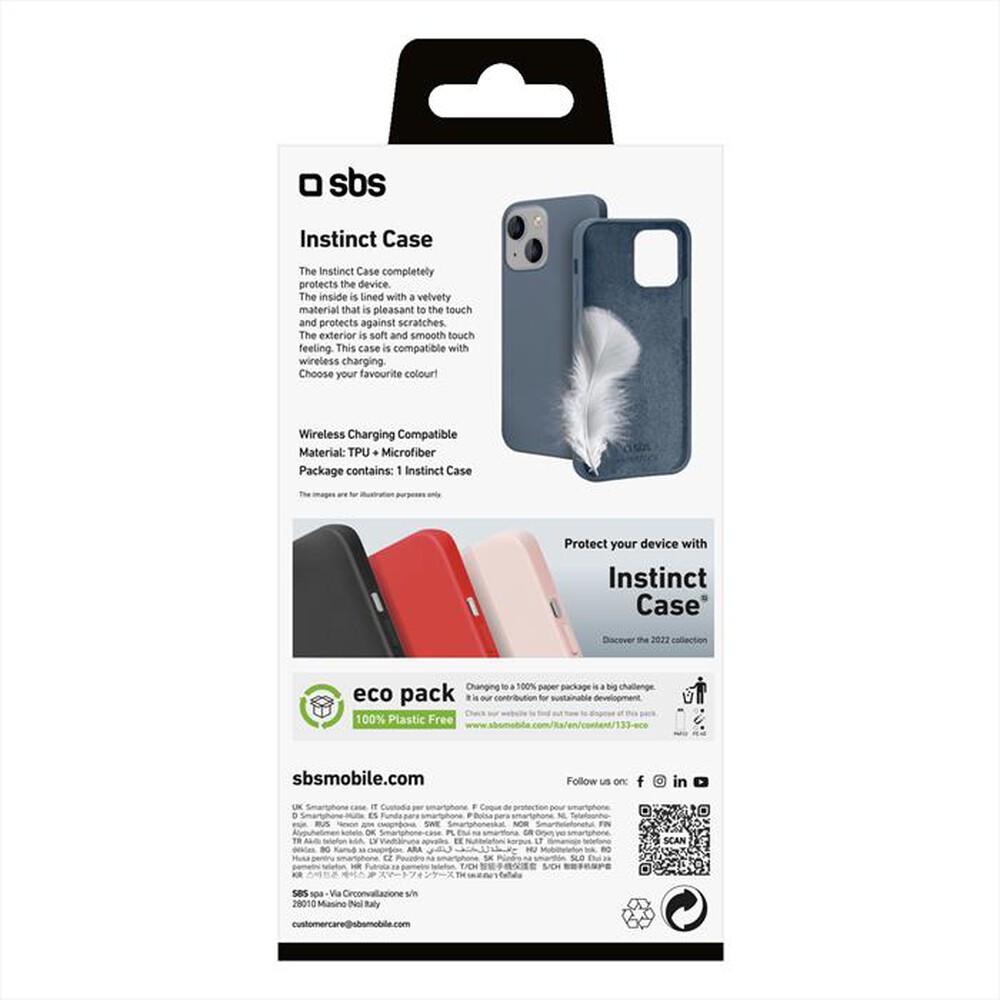"SBS - Cover Instinct TEINSTIP1461B per iPhone 14-Blu"