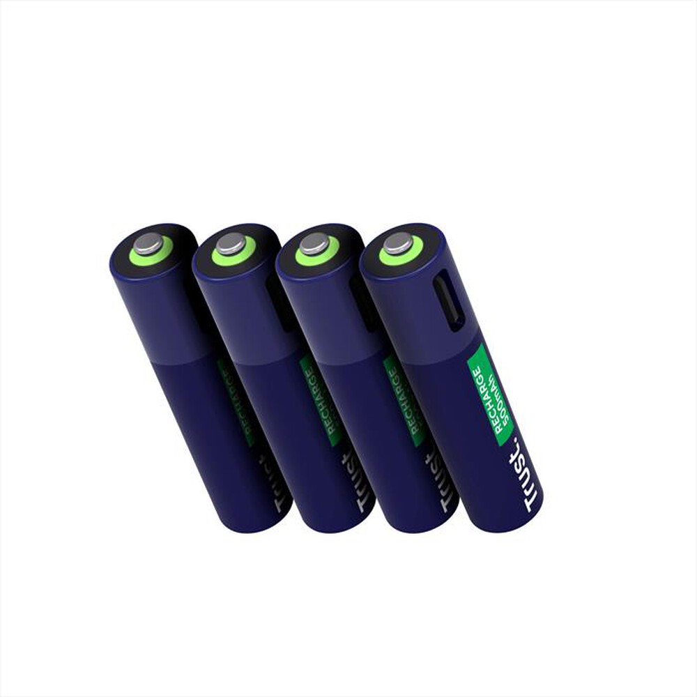 "TRUST - USB-C RECHARGEABLE BATTERIES 4P - AAA-Black"