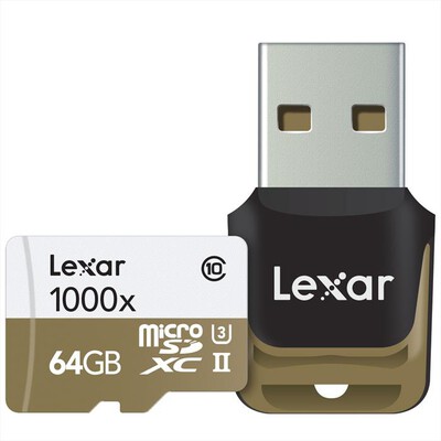 LEXAR - MICROSDXC 1000X W/RE 64GB-GOLD/WHITE