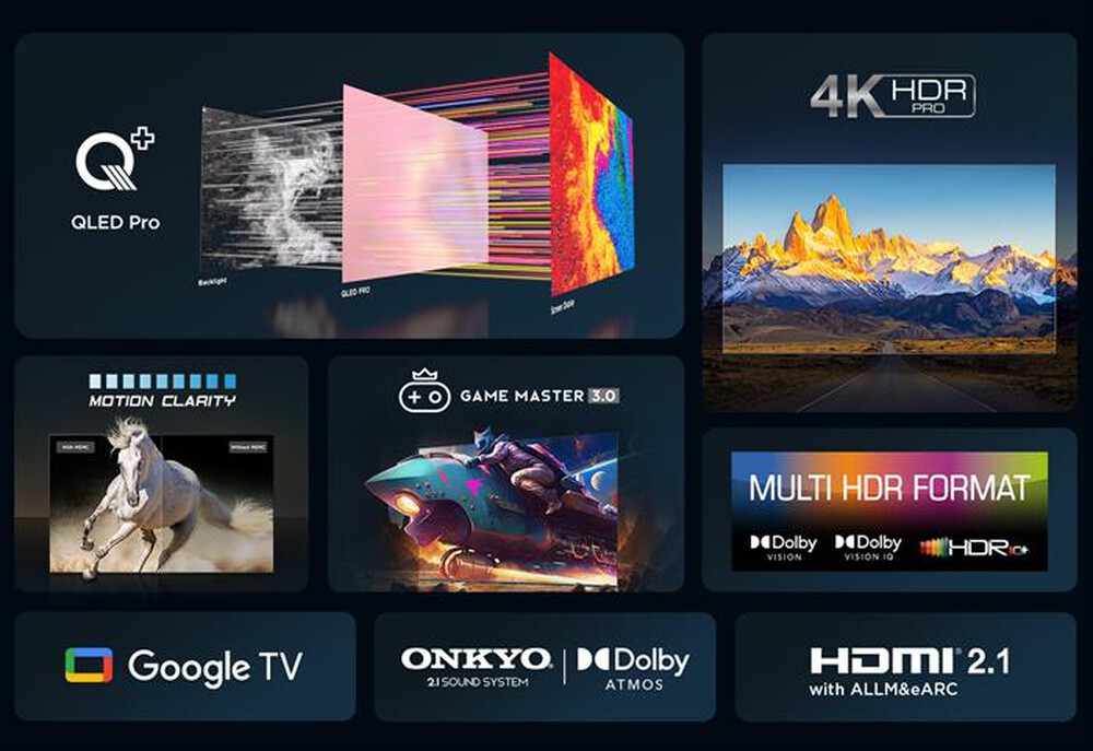 Immagine del prodotto TCL - Smart TV Q-LED UHD 4K 55" 55C69B-Titanium