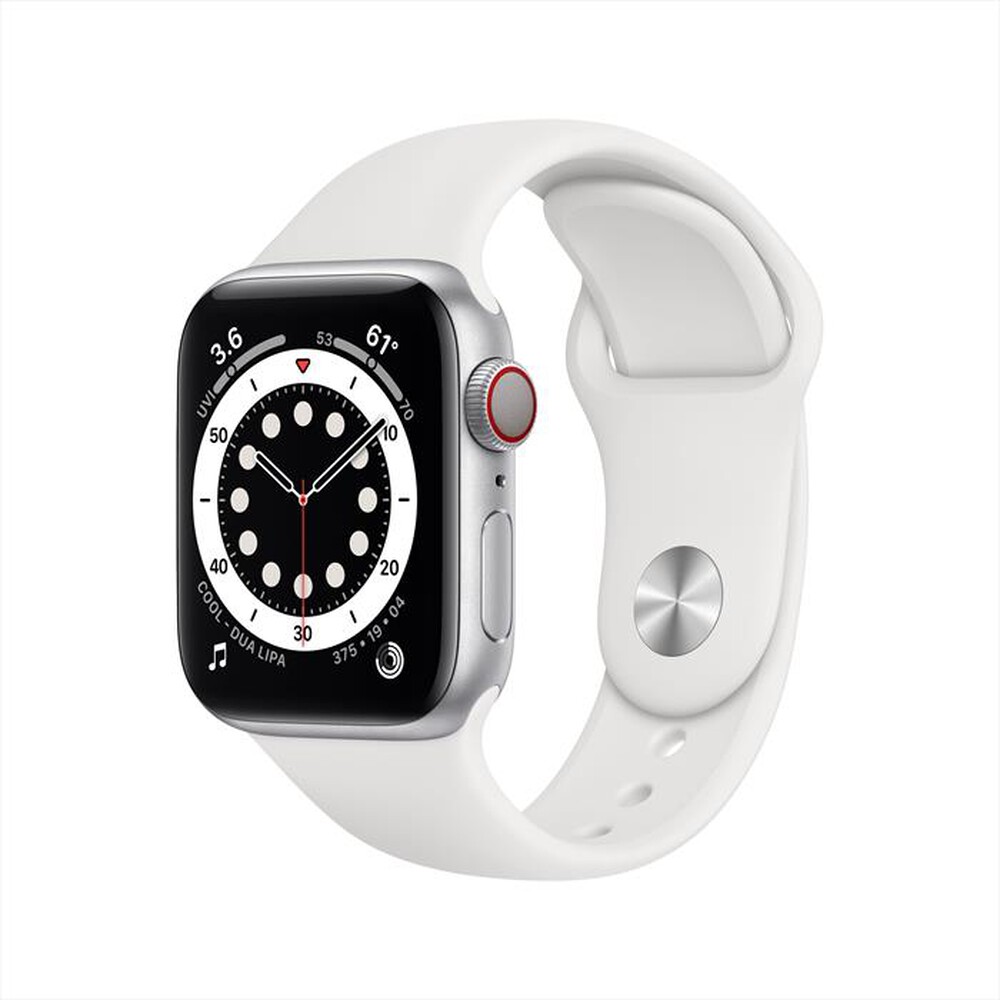 "APPLE - Watch Series 6 GPS+Cellular 40mm All Silver-Cinturino Sport Bianco"