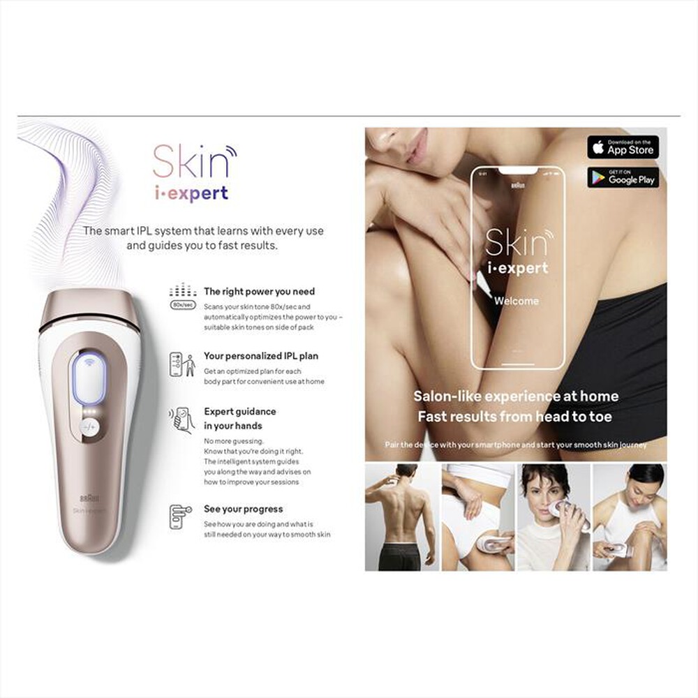 "BRAUN - LUCE PULSATA PL7147-BIANCO/BRONZO"