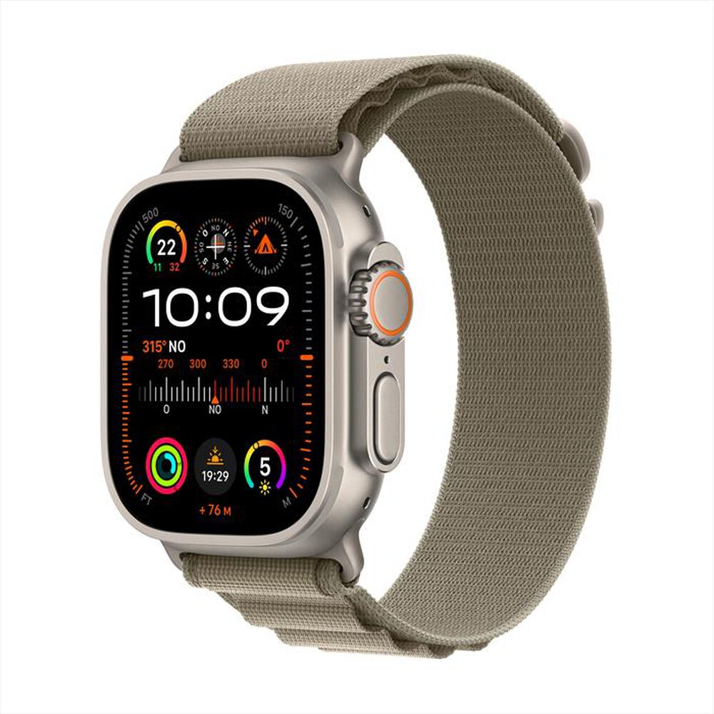 Immagine del prodotto APPLE - Watch Ultra 2 GPS + Cellular Cassa 49mm - Large-Olive Alpine Loop