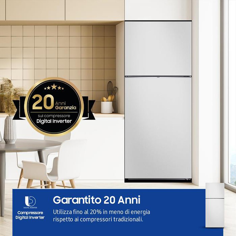 "SAMSUNG - Frigorifero 2 porte RT38CB6624C1ES Classe E 393 lt-COTTA WHITE"