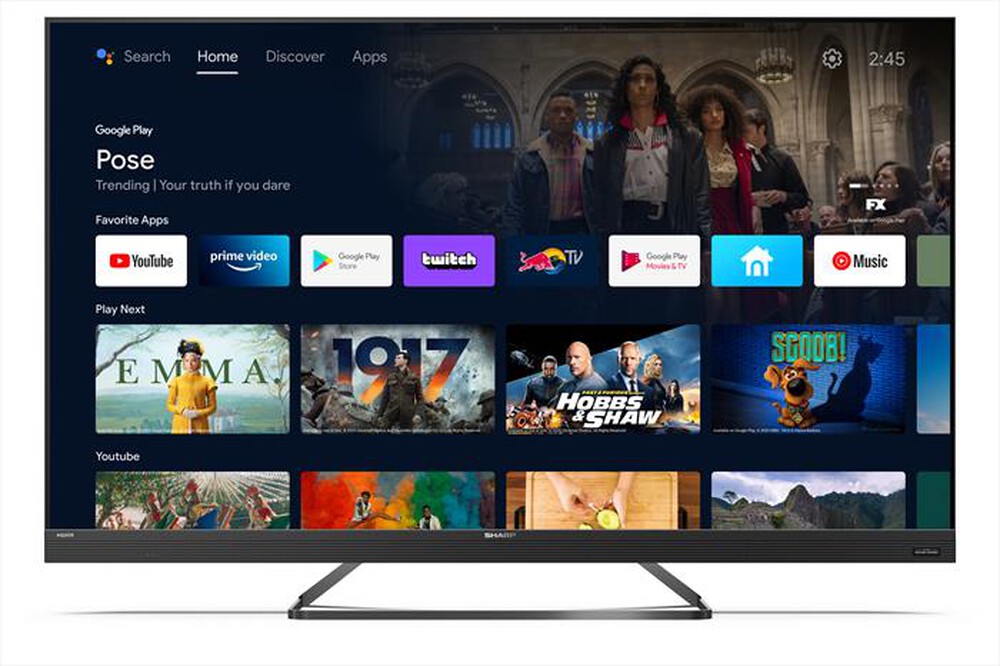 Immagine del prodotto SHARP - Smart TV Q-LED UHD 4K 55" 55EQ3EA-Nero