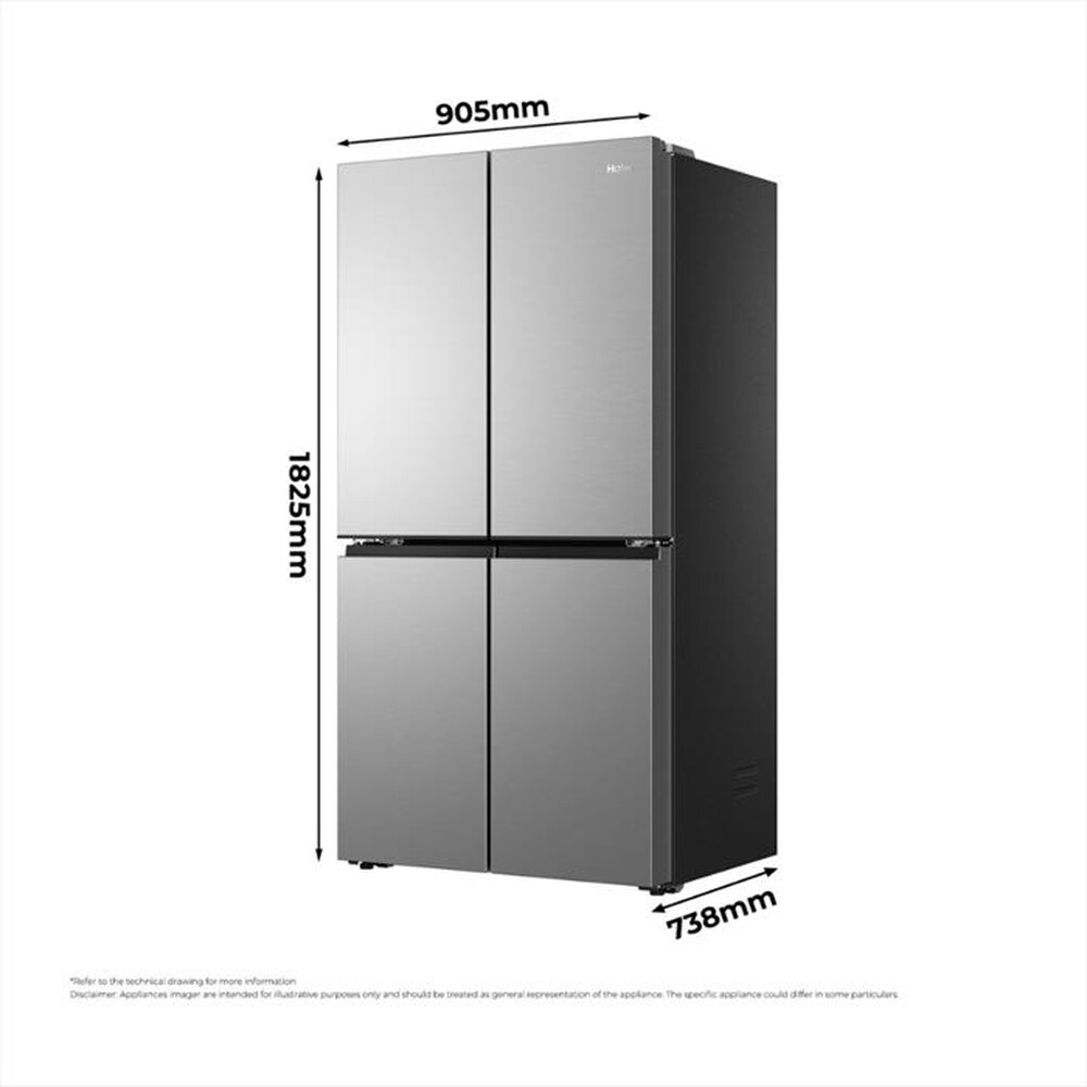 Immagine del prodotto HAIER - Frigorifero 4 porte HCR59F18DNMM Classe D 706lt-Acciaio inox