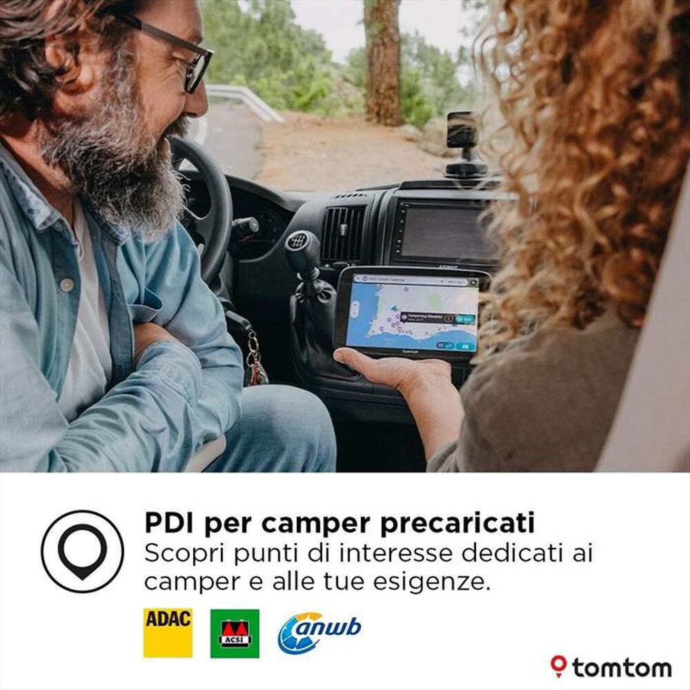 Immagine del prodotto TOM TOM - Navigatore portatile GO CAMPER MAX 2A GENERAZIONE-Nero