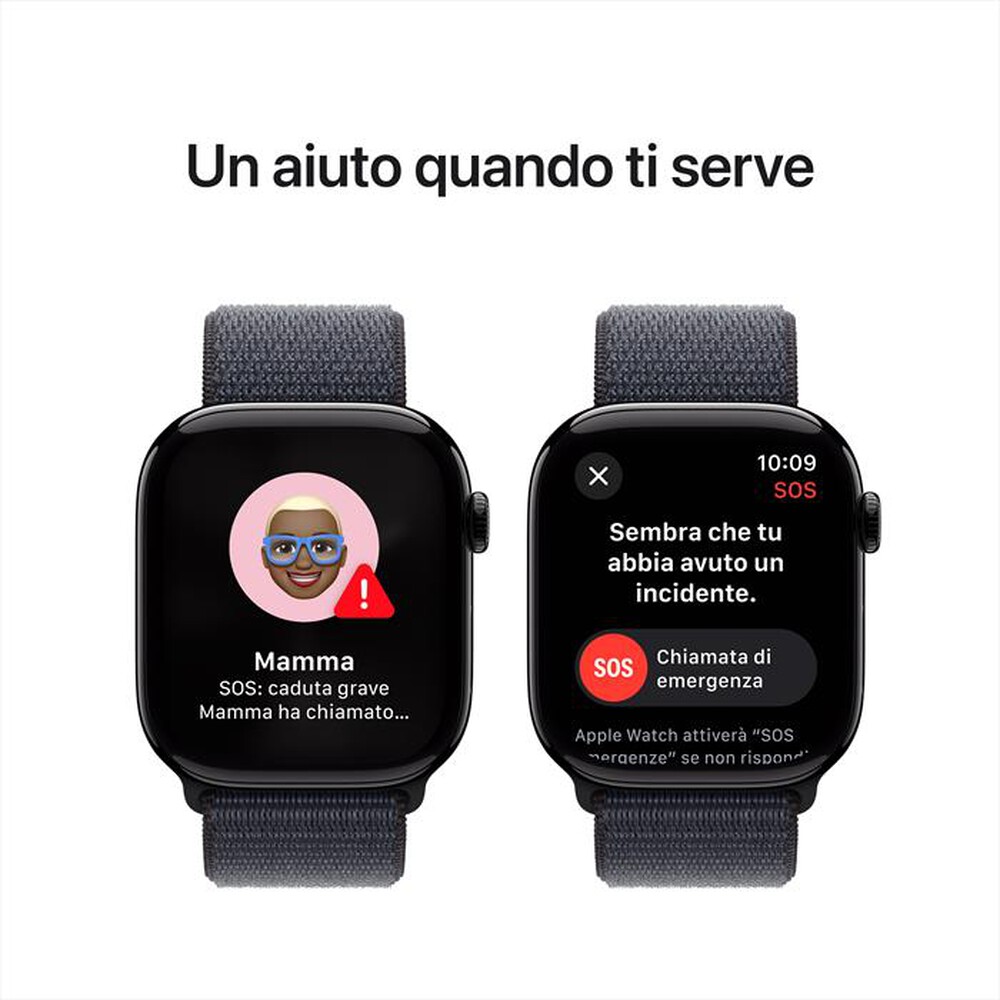 "APPLE - Watch Series 10 GPS 46mm Alluminio-Jet Black - Sport Loop Ink"