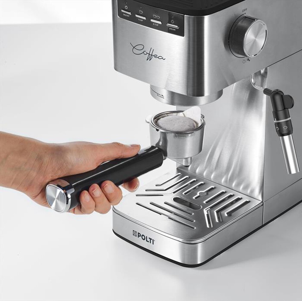 "POLTI - Macchina da caffè espresso COFFEA P10S + 54 CIALDE-Argento"