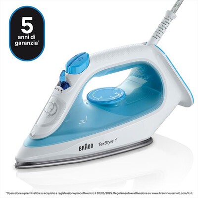 BRAUN - Ferro da stiro a vapore SI1050BL-Bianco blu